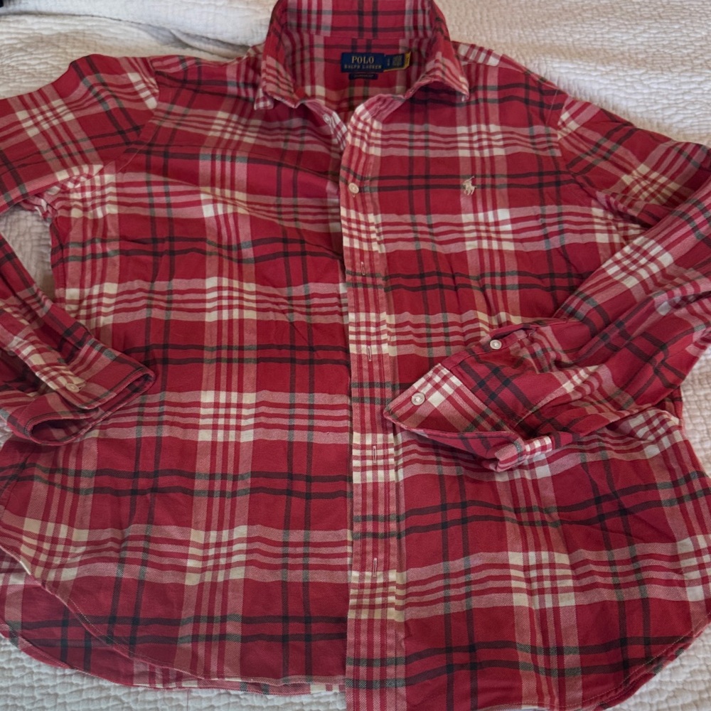 Polo by Ralph Lauren women’s Red and White Plaid Shirt